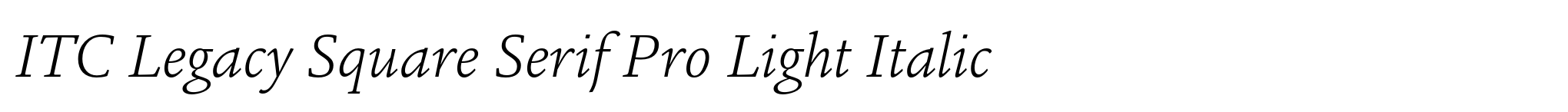 ITC Legacy Square Serif Pro Light Italic image